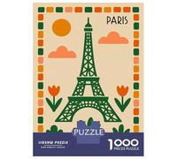 Puzzle Da 1000 Pezzi Per Adulti Eiffel Tower Paris Travel Art Puzzle Per Adolescenti Gioco Per Famiglie Sfida Difficile Riduzione Dello Stress Regali 70x50cm/1000pcs