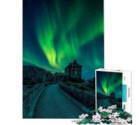 Puzzle da 1000 pezzi per adulti Eilean Donan Castle Aurora attività divertenti da fare a casa per tutta la famiglia gioco impossibile per ragazzi dai 14 anni in su gioco di puzzle offerto (38x26cm)