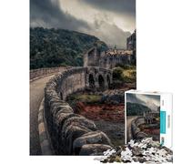 Puzzle da 1000 pezzi per adulti Eilean Donan Castle Puzzles per adulti giochi rilassanti divertenti e umoristici attività divertenti da fare a casa (dimensioni 38x26cm)