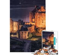 Puzzle da 1000 pezzi per adulti Eilean Donan Castle Puzzles per adulti gioco rilassante migliora la memoria regalo di compleanno e unico (dimensioni 38x52cm)