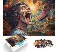 Puzzle da 1000 pezzi per adulti "Ein Mann hält einen Skull hoch" giocattolo giocattolo da gioco 26 x 38 cm, ottimo regalo per tutta la famiglia