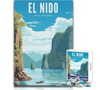 Puzzle da 1000 pezzi per adulti El Nido Palawan Gioco impegnativo Giocattoli Modello Assemblaggio Regalo Compleanno Dimensioni 38x52cm