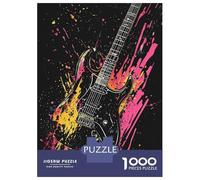 Puzzle Da 1000 Pezzi Per Adulti Electric Guitar Splash Art Puzzle Per Adulti Relax Giochi Difficile Offerta Speciale Come Regalo Per Tutta La Famiglia 38x26cm/1000pcs