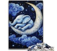 Puzzle da 1000 pezzi per adulti, elefante addormentato, regalo per età 14+, difficile da completare ma divertente e umoristico, ottimi regali e giocattoli, 50x75cm