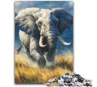 Puzzle da 1000 pezzi per adulti, elefante della prateria, 1000 pezzi per adolescenti, per giochi educativi, giocattoli da regalo per tutta la famiglia, 38x26cm