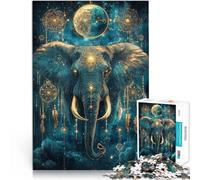 Puzzle da 1000 pezzi per adulti Elefante misterioso Difficile da completare ma divertente e umoristico Giocattoli per la decorazione della casa 75x50cm