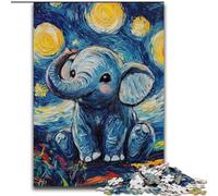 Puzzle da 1000 pezzi per adulti, Elefante nel cielo notturno, puzzle in cartone 26X38cm, perfetto per la casa o l'ufficio, regalo di Natale ideale