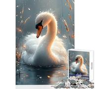 Puzzle da 1000 pezzi per adulti Elegante cigno in acqua Giocattolo educativo Ottimi regali e giocattoli Giochi per famiglie Allena il tuo cervello e le tue mani Dimensioni 38x26cm