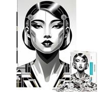 Puzzle da 1000 pezzi per adulti elegante e futuristico cyborg gioco rompicapo giocattolo educativo regalo di compleanno analisi e logica (dimensioni 75x50cm)