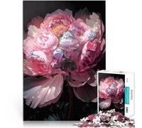 Puzzle da 1000 pezzi per adulti Eleganza divina della peonia Allena il tuo cervello e le tue mani con poster abbinato e foglio di quiz 52x38cm