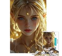 Puzzle da 1000 pezzi per adulti Elfo d'oro gioco rompicapo per adulti un'opera d'arte per compleanno e Natale (dimensioni 50x75cm)