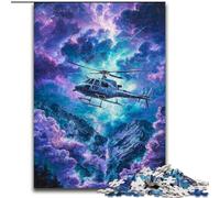 Puzzle da 1000 pezzi per adulti, elicottero da sogno, realizzato in legno, un regalo perfetto per il divertimento in famiglia, dimensioni 50X75cm, per feste, compleanni e serate di giochi in famiglia