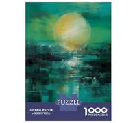 Puzzle Da 1000 Pezzi Per Adulti Emerald Horizon - Abstract Sun And Water Reflection Puzzle Per Adulti Giocattolo Antistress Sfida Difficile Ideale Come Regalo 70x50cm/1000pcs