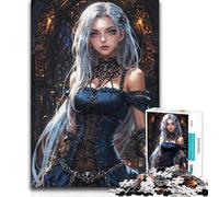 Puzzle da 1000 pezzi per adulti, enigmatica strega gotica, decorazione per la casa, gioco pratico, adatto dai 14 anni in su, 38x26cm