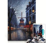 Puzzle da 1000 pezzi per adulti, epico Moulin Rouge Parigi, gioco impossibile, sfida difficile, per rafforzare l'amore tra le coppie 38x26cm