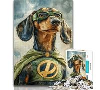 Puzzle da 1000 pezzi per adulti, eroe bassotto, 1000 pezzi per adolescenti, giochi divertenti per famiglie, ideale come regalo per tutta la famiglia (dimensioni 75x50cm)