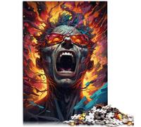 Puzzle da 1000 pezzi per adulti eroi al neon puzzle 50 x 70 cm con poster coordinato e foglio quiz per adolescenti dai 14 anni in su