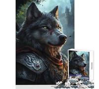 Puzzle da 1000 pezzi per adulti eroico lupo samurai giocattoli antistress fantastici regali e giocattoli giochi rilassanti divertenti attività a casa dimensioni 38x52cm