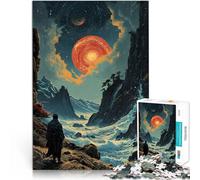 Puzzle da 1000 pezzi per adulti Esploratore su un pianeta sconosciuto Giocattoli da gioco Decorazione murale Regali unici per compleanno e Natale 75x50cm