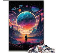Puzzle da 1000 pezzi per adulti,esplorazione di pianeti colorati,in legno,regalo per uomini e donne,attività coinvolgente per serate di gioco,50x75cm,per tutti i giorni e per occasioni speciali