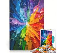 Puzzle da 1000 pezzi per adulti esplosione di colori arcobaleno gioco per famiglie rilassante e stimolante per la mente collezione d'artista belle arti 50x75cm