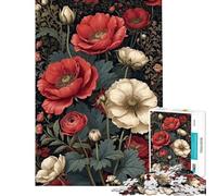 Puzzle da 1000 pezzi per adulti Eternal Poppy Elegance gioco decorativo da parete per adulti stimola la memoria difficile e impegnativo (dimensioni 50x75cm)