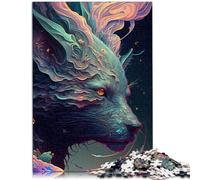 Puzzle da 1000 pezzi per adulti Ethereal Wolf decorazione per la casa, puzzle analisi e logica per adolescenti dai 14 anni in su, 50 x 70 cm