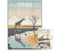 Puzzle da 1000 pezzi per adulti, Etosha National Park, giocattolo, gioco intellettuale, regalo di compleanno, dimensioni 50x75cm