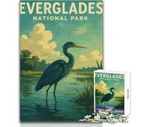 Puzzle da 1000 pezzi per adulti Everglades National Park Calmo e piacevole tempo libero Giocattolo di precisione avanzato con fustellatura Dimensioni 38x52cm