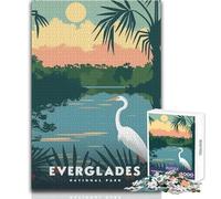 Puzzle da 1000 pezzi per adulti, Everglades National Park, gioco di sfida unico, attività per famiglie, regali di compleanno, dimensioni 50x75cm