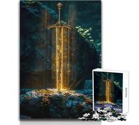 Puzzle da 1000 pezzi per adulti Excalibur dorato, accogliente e rilassante, divertimento per il tempo libero, vestibilità perfetta, giocattolo di alta precisione, dimensioni 38x26cm