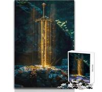 Puzzle da 1000 pezzi per adulti Excalibur dorato, accogliente e rilassante, giocattolo di alta precisione, vestibilità perfetta, dimensioni 50x75cm