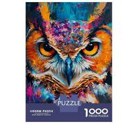 Puzzle Da 1000 Pezzi Per Adulti Expressive Owl Puzzle Gioco Rompicapo Regalo Per Donne Difficile E Stimolante 70x50cm/1000pcs