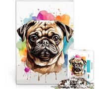 Puzzle da 1000 pezzi per adulti Faccia da carlino Antistress Vacanza in patria Uccidere il tempo è ideale come regalo per tutta la famiglia 38x26cm