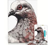 Puzzle da 1000 pezzi per adulti faccia di piccione occhio rosso gioco impossibile analisi e logica rafforza l'amore tra le coppie 38x52cm