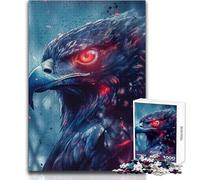 Puzzle da 1000 pezzi per adulti Falco dagli occhi rossi Goditi un dolce relax e svago Misura stabile e taglio preciso Dimensioni del giocattolo: 50x75cm