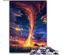 Puzzle da 1000 pezzi per adulti Falò nel cielo notturno in legno, Capodanno, regalo di Natale 50x75cm per feste, compleanni e serate di giochi in famiglia