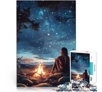 Puzzle da 1000 pezzi per adulti Falò sotto un cielo stellato Vacanza a casa: uccidere il tempo perché è ideale come regalo per tutta la famiglia 75x50cm