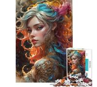 Puzzle da 1000 pezzi per adulti "Fanciulla astrale nello splendore rococò massimalista" Puzzle per adulti divertente gioco di analisi e logica interazione genitore-figlio (dimensioni 38x26cm)