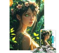 Puzzle da 1000 pezzi per adulti Fanciulla della Foresta Incantata sfida da completare decorazione per la casa gioco pratico per ragazzi dai 14 anni in su (38x26cm)