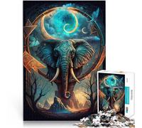 Puzzle da 1000 pezzi per adulti Fanfiction sugli elefanti Allena il tuo cervello e le tue mani Lista dei desideri con Babbo Natale 50x70cm