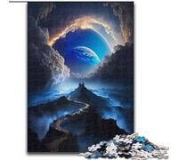Puzzle da 1000 pezzi per adulti, fantasia colorata, buco nero cosmico, in legno, perfetto regalo di Natale e Capodanno, regalo per le feste, 50x75cm, coinvolgente attività di gioco per la famiglia