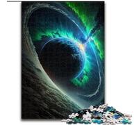 Puzzle da 1000 pezzi per adulti,fantasia colorata,buco nero cosmico,in legno,un regalo perfetto per il divertimento in famiglia,50x75cm,per decorazioni per la casa,allenamento del cervello e regali