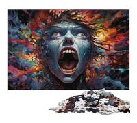 Puzzle da 1000 pezzi per adulti fantasia colorati zombi decorazione da parete regalo di compleanno arte murale 1000 pezzi (38x26 cm)