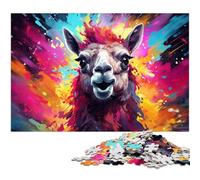 Puzzle da 1000 pezzi per adulti fantasia colorato alpaca giochi educativi regali di Natale e compleanno per adolescenti dai 14 anni in su 1000 pezzi (75x50 cm)