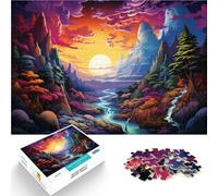 Puzzle da 1000 pezzi per adulti fantasia paesaggio giapponese compito di pensiero impegnativo ma divertente e divertente 26 x 38 cm