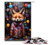 Puzzle da 1000 pezzi per adulti fantasia pittura a colori volpe puzzle giochi rilassanti gioco per famiglie antistress sfida difficile 75x50 cm