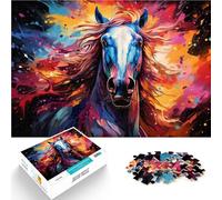 Puzzle da 1000 pezzi per adulti fantasia puzzle con pittura a cavallo, 26 x 38 cm, antistress vacanza a casa, passatempo per adolescenti dai 14 anni in su