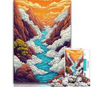 Puzzle da 1000 pezzi per adulti, fantasioso mare di nuvole, gioco per famiglie, antistress, sfida difficile, rafforza l'amore tra coppie dai 14 anni in su, 38x26cm