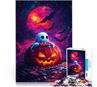 Puzzle da 1000 pezzi per adulti Fantasma nella zucca per il giocattolo di sfida del gioco educativo Decorazioni e regali unici per la casa 75x50cm